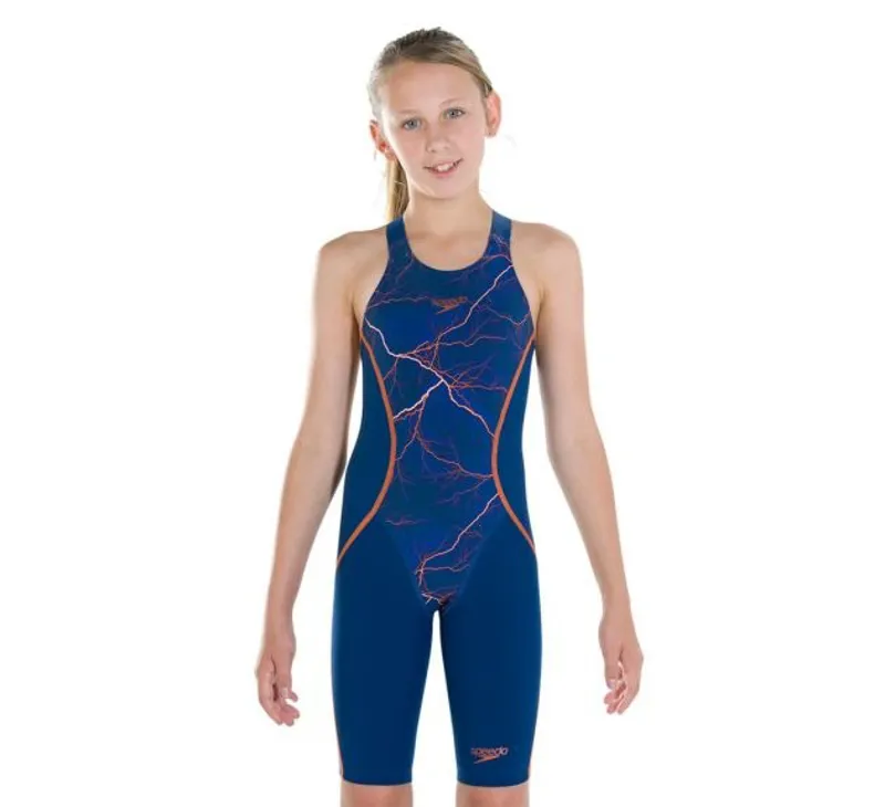 Speedo Fastskin Junior LZR Racer X Openback Kneeskin Blue/Orange